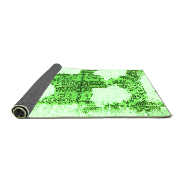Sideview of Oriental Green Modern Rug, abs1006grn