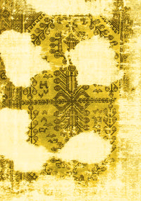 Oriental Yellow Modern Rug, abs1006yw