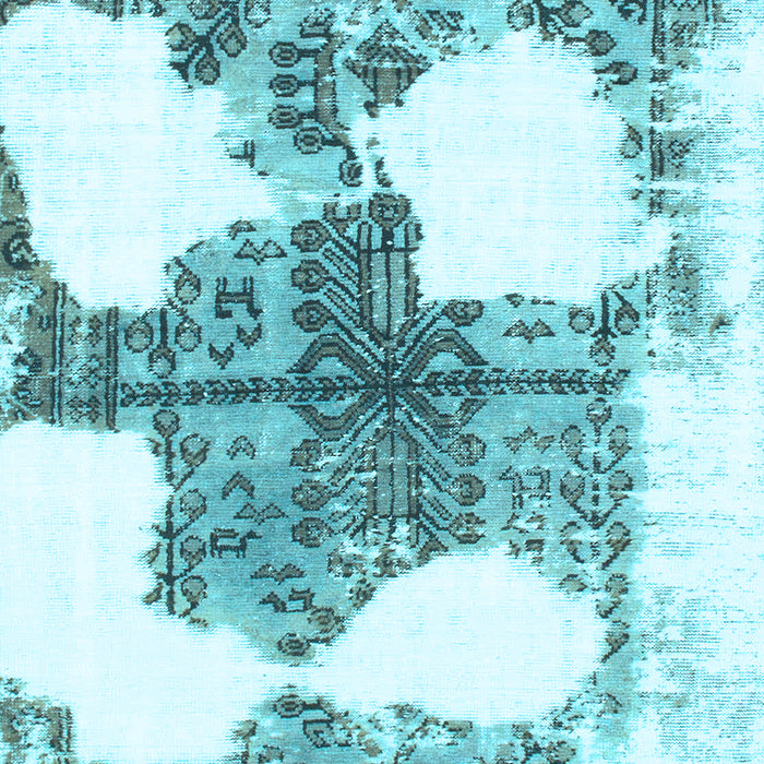 Oriental Light Blue Modern Rug, abs1006lblu