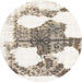 Round Machine Washable Abstract Brown Rug, wshabs1006