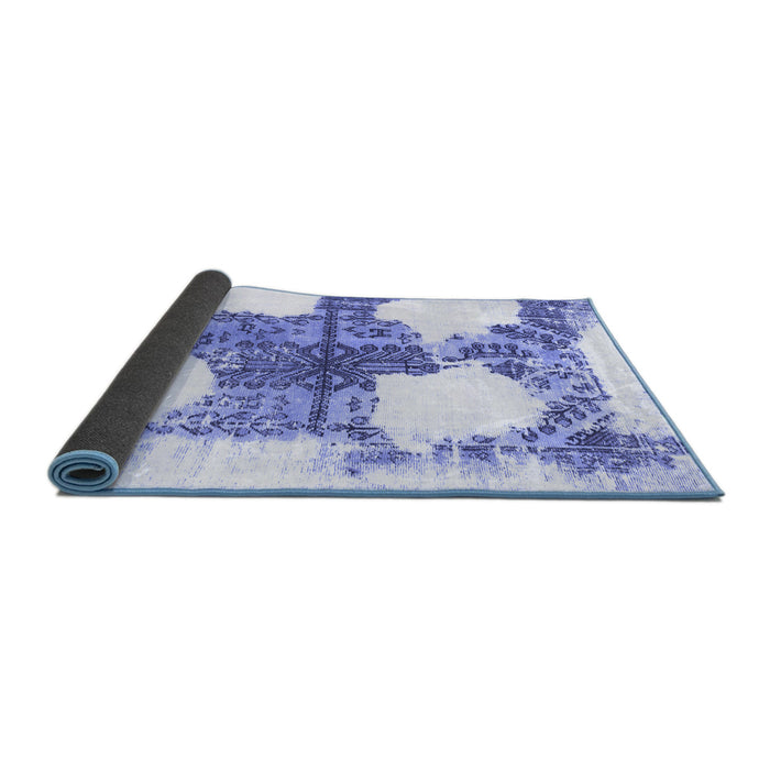 Sideview of Oriental Blue Modern Rug, abs1006blu