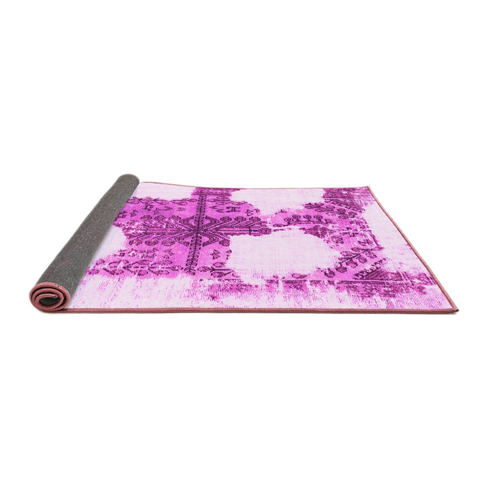 Sideview of Oriental Pink Modern Rug, abs1006pnk