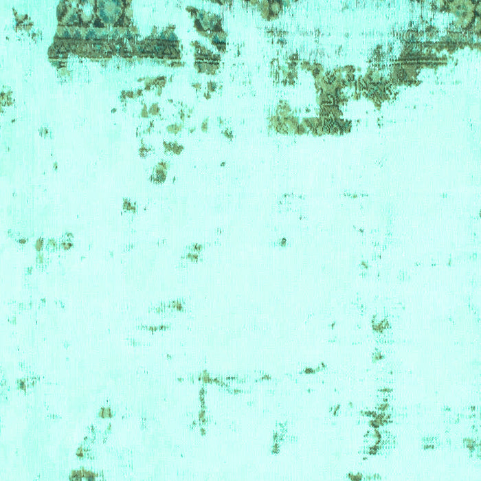 Square Oriental Turquoise Modern Rug, abs1007turq