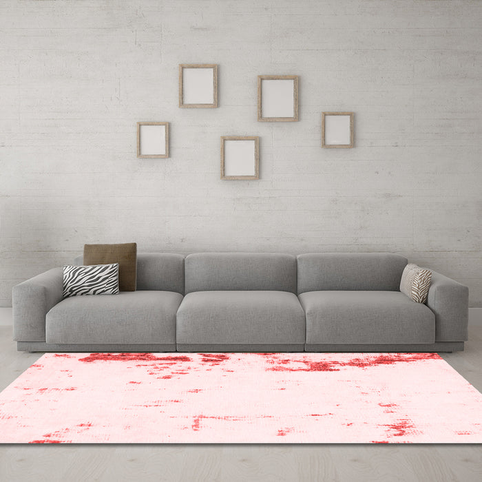 Modern Red Washable Rugs