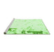 Sideview of Machine Washable Oriental Green Modern Area Rugs, wshabs1007grn