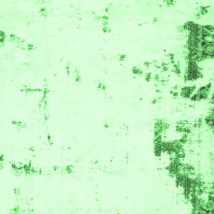 Square Machine Washable Oriental Emerald Green Modern Area Rugs, wshabs1007emgrn