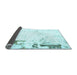 Sideview of Oriental Light Blue Modern Rug, abs1007lblu