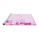 Sideview of Machine Washable Oriental Pink Modern Rug, wshabs1007pnk