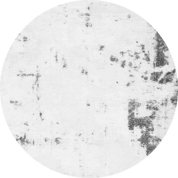 Round Oriental Gray Modern Rug, abs1007gry