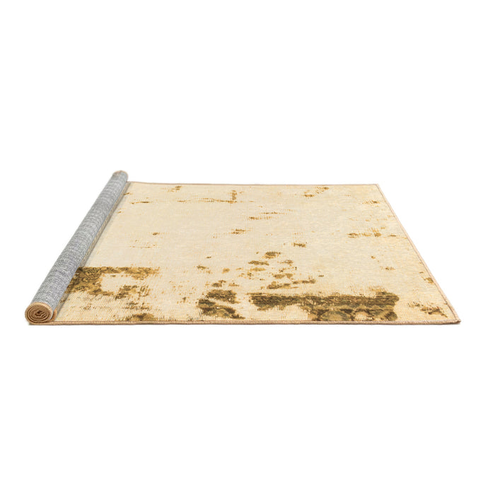 Sideview of Machine Washable Oriental Brown Modern Rug, wshabs1007brn