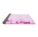 Sideview of Oriental Pink Modern Rug, abs1007pnk