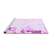 Sideview of Machine Washable Oriental Purple Modern Area Rugs, wshabs1007pur