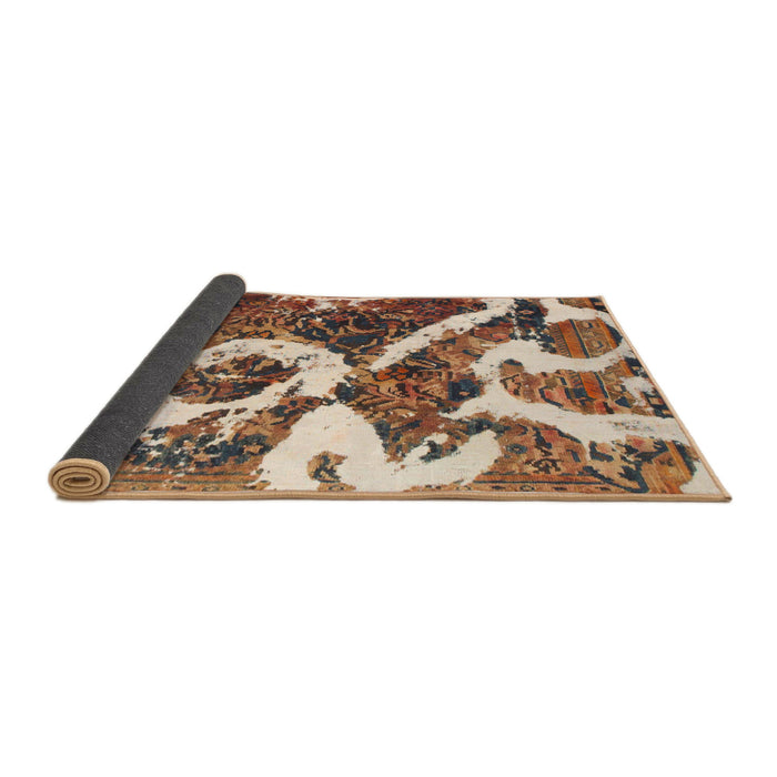Sideview of Abstract Brown Oriental Rug, abs1008