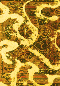 Oriental Yellow Modern Rug, abs1008yw