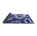 Sideview of Oriental Blue Modern Rug, abs1008blu