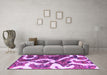 Machine Washable Oriental Purple Modern Area Rugs in a Living Room, wshabs1008pur