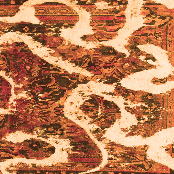 Square Oriental Orange Modern Rug, abs1008org