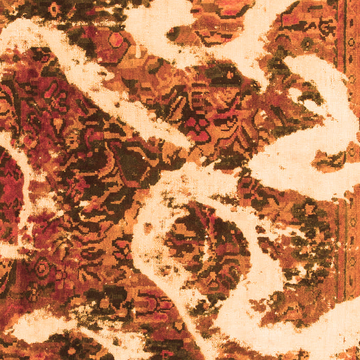 Machine Washable Oriental Orange Modern Area Rugs, wshabs1008org