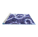 Sideview of Machine Washable Oriental Blue Modern Rug, wshabs1008blu