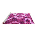 Sideview of Machine Washable Oriental Pink Modern Rug, wshabs1008pnk