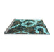 Sideview of Machine Washable Oriental Light Blue Modern Rug, wshabs1008lblu