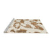 Sideview of Machine Washable Abstract Bisque Beige Rug, wshabs1009