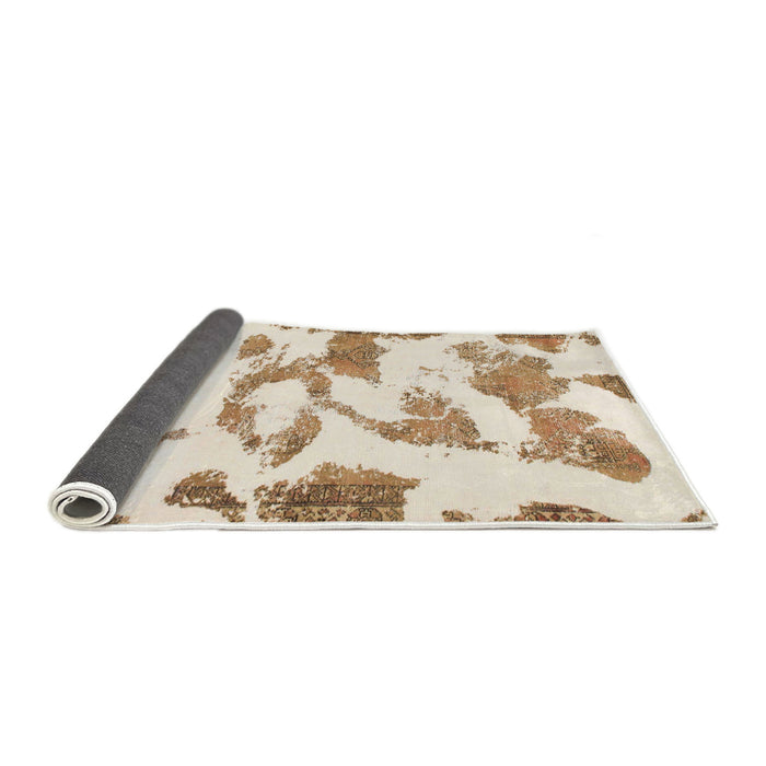 Sideview of Abstract Bisque Beige Oriental Rug, abs1009