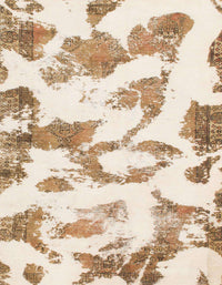 Machine Washable Abstract Bisque Beige Rug, wshabs1009