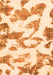 Machine Washable Oriental Orange Modern Area Rugs, wshabs1009org