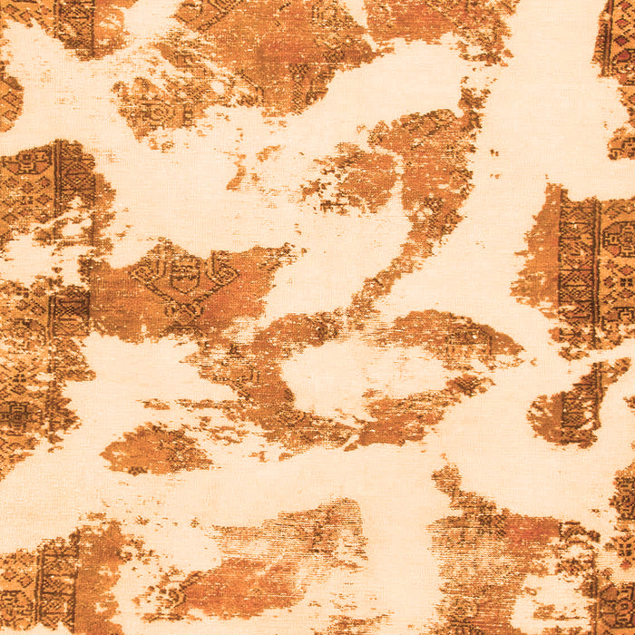 Machine Washable Oriental Orange Modern Area Rugs, wshabs1009org