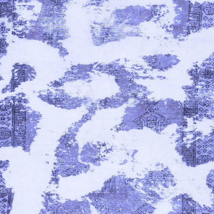 Machine Washable Oriental Blue Modern Rug, wshabs1009blu