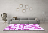 Machine Washable Oriental Purple Modern Rug, wshabs1009pur