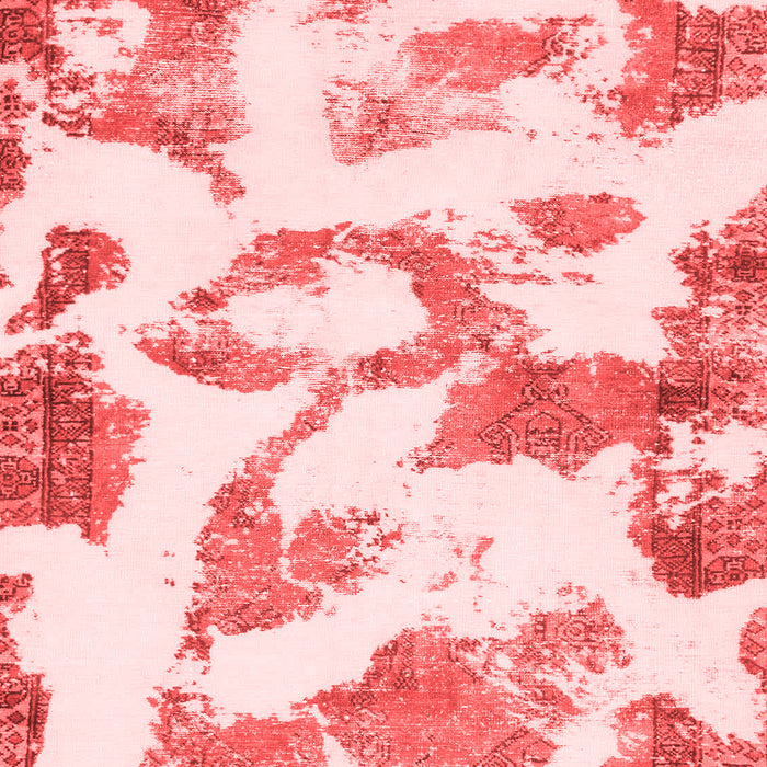 Machine Washable Oriental Red Modern Rug, wshabs1009red