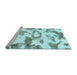 Sideview of Machine Washable Oriental Light Blue Modern Rug, wshabs1009lblu