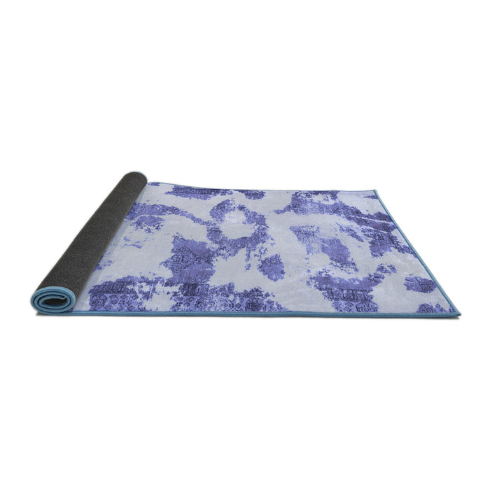 Sideview of Oriental Blue Modern Rug, abs1009blu