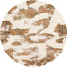 Square Abstract Bisque Beige Oriental Rug, abs1009