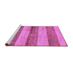 Sideview of Machine Washable Abstract Purple Modern Area Rugs, wshabs100pur