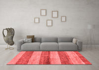 Machine Washable Abstract Red Modern Rug, wshabs100red