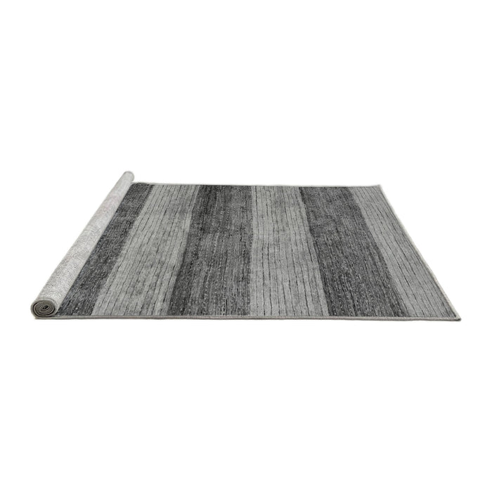 Sideview of Machine Washable Abstract Gray Modern Rug, wshabs100gry