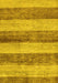 Machine Washable Abstract Yellow Modern Rug, wshabs100yw
