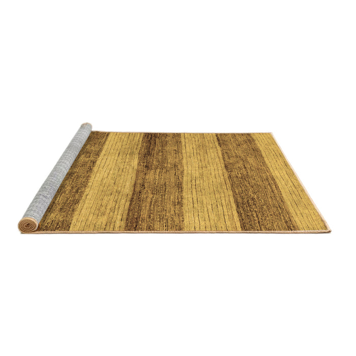 Sideview of Machine Washable Abstract Brown Modern Rug, wshabs100brn