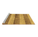 Sideview of Machine Washable Abstract Brown Modern Rug, wshabs100brn