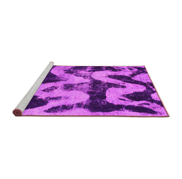 Sideview of Machine Washable Oriental Pink Modern Rug, wshabs1010pnk