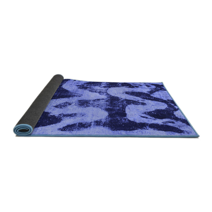 Sideview of Oriental Blue Modern Rug, abs1010blu