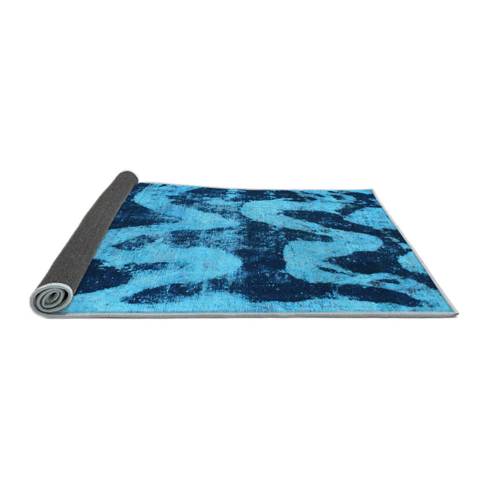Sideview of Oriental Light Blue Modern Rug, abs1010lblu