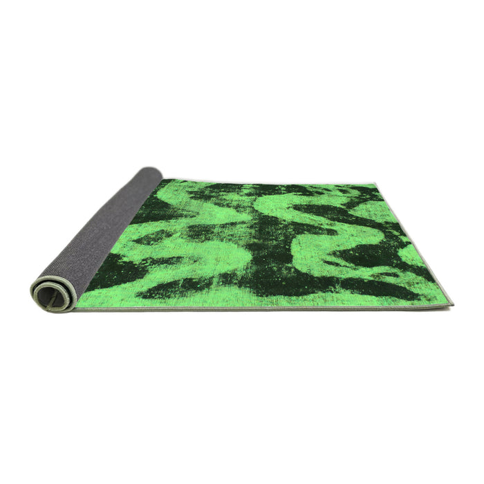 Sideview of Oriental Green Modern Rug, abs1010grn