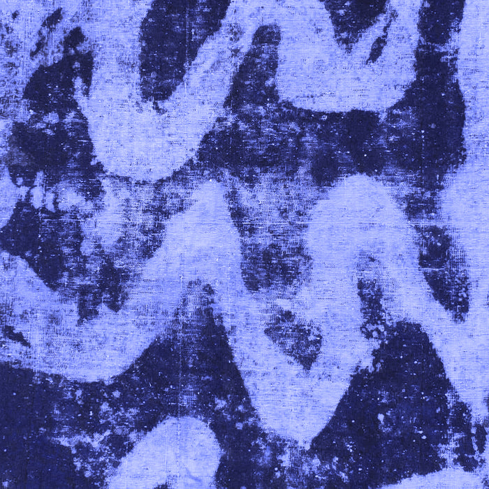 Machine Washable Oriental Blue Modern Rug, wshabs1010blu