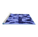 Sideview of Machine Washable Oriental Blue Modern Rug, wshabs1010blu