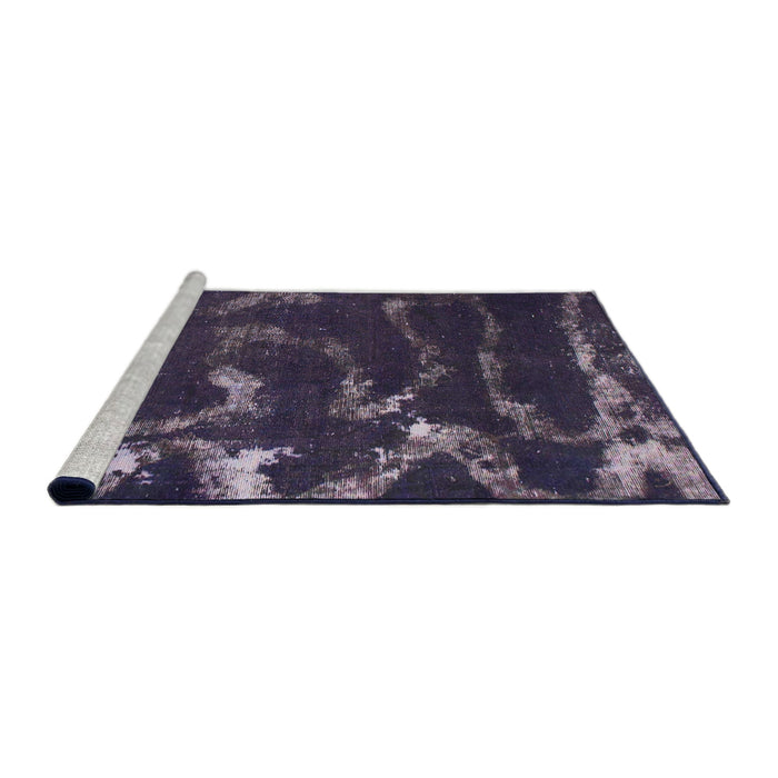 Sideview of Machine Washable Abstract Viola Purple Rug, wshabs1011