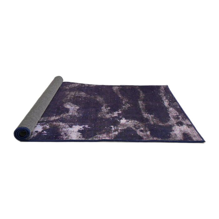 Sideview of Abstract Purple Oriental Rug, abs1011